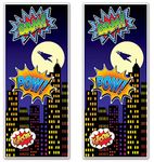 Beistle 53423 Hero Door Covers 2 Piece, 30" x 6', Multicolor