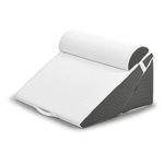 baibu 21.5 Inch Wedge Pillows Set for Sleeping Bed Wedge Pillow for After Surgery Adjustable Triangle Pillow Wedge with Half-Moon Memory Foam Bolster Pillow for Acid Reflux Gerd Snore Relax, White