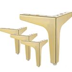 La Vane 6 inch / 15cm Furniture Legs, Set of 4 Modern Metal Diamond Triangle Furniture Feet DIY Replacement Gold for Cabinet Cupboard Sofa Couch Chair Ottoman