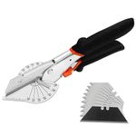 FLORA GUARD Miter Shears - 45 to 135 Degree Multi Angle Trim Cutter, Gasket Shear for Cutting Soft Wood, Plastic, PVC and More, Including 10 Spare Blades