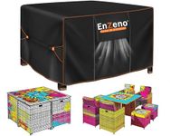 Enzeno Outdoor Garden Furniture Set Covers Waterproof,250X250X90cm Large Garden Furniture Cover,420D Heavy Duty Patio Furniture Covers for Outside,Windproof,&Anti-UV for Chair and Table Rattan Sofa