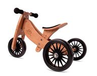 Kinderfeets New, Kids Tiny Tot Plus Balance Bike, Adjustable Seat, Puncture Proof Tires, Pedal-Free Training Bicycle for Children and Toddlers Ages 18 Months and up (Bamboo)