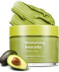Glam Up - Moisturizing Avocado Clay Mask - Vegan Face Mask, Superfood, 100% hypoallergenic, Deep Hydration and Cleansing Minimizing Pores, Clean Beauty, Face Mask Skincare - (125ml/4.23 Oz) Clay Mask for facial treatment gifts