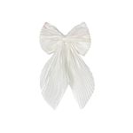 Radhu & Kabby Trendy Hair Bow for Girls/Women | Elegant and Durable | Perfect for Special Occasions & Everyday Wear | Comfortable Fit & Easy to Style | White Color | 1Pcs