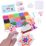 Fuse Beads, 2000 Pcs Melts Beads Kit with 2 Pegboards 8 Patterns, Melting Beads Kit for Christmas Birthday Holiday Gift (15 Colors with 6 Luminous Perler Beads)