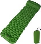 Baiao Self Inflating Camping Sleeping, Ultralight Sleeping Pad with Pillow, Camping Mattress Pad Built-in Foot Pump, Sleeping Mat for Travelling and Hiking, Backpacking(Green)