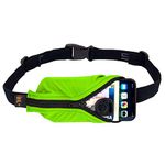 SPIbelt Running Belt Original Pocket, No-Bounce Waist Pack for Runners, iPhone 6 7 8 X, Made in USA for Men and Women, Workout Fanny Pack, Adjustable One Size, Expandable Pouch, Lime