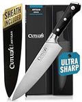 CUTLUXE Chef Knife – 8" Cooking & Cutting Kitchen Knife – Razor Sharp Blade Forged from High Carbon German Steel – Ergonomic Handle & Full Tang Design – Artisan Series