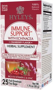 HYLEYS Immunity Tea with Echinacea Cranberry Flavor - 25 Tea Bags (1 Pack) - Support Your Immune System