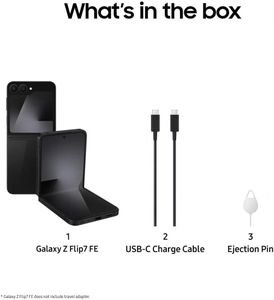 Samsung Galaxy Z Flip7 FE 256GB Smartphone – Black
