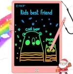 BUKEBU LCD Writing Tablet Doodle Board,10.5 inch Colorful Drawing Pad,Electronic Drawing Tablet, Drawing Pads,Travel Gifts for Kids Ages 3 4 5 6 7 8 Year Old Girls Boys (Pink)