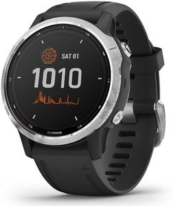 Garmin fēnix 6S Solar, Smaller Multisport GPS Smartwatch, Solar Charging, Advanced Health and Training Features, Ultratough Design Features, Up to 9 Days Battery Life, Black