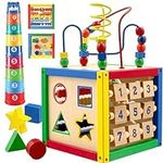 Wooden Activity Play Cube 6 in-1 fo
