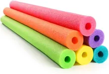 Hollowfly 6 Pack 55 Inch x 3.5 Inch Jumbo Pool Noodles Floating Pool Noodles Foam Tube Extra Large Hollow Bright Pool Noodles Floats Heavy Duty for Boys Girls Adults Swimming (Multi Colors)