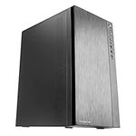 TACENS ANIMA ACX, Mini Tower Micro ATX PC Case, Brushed Aluminium Front, 12cm Fan, USB 3.0, Black