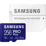 Samsung 256GB PRO Plus MicroSD Card (2021), Read & Write Speeds Up to 160MB/s & 120MB/s, Compatible to UHS Interface, U3, V30, A2