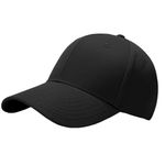 Taeku Baseball Cap, Women Men Adjustable Cotton Vintage Golf Dad Hat for Running Outdoor Workouts (Black)