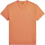 Polo Ralph Lauren Mens V Neck Classic Fit T-Shirt, (Spring/Summer 2023) Life Boat Orange, Medium