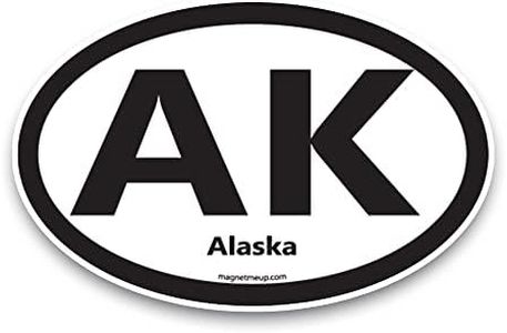 AK Alaska Car Magnet US State Oval Refrigerator Locker SUV Heavy Duty Waterproof…