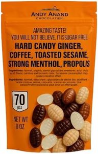 Andy Anand Sugar Free Hard Candy Variety Pack - Ginger, Coffee, Toasted Sesame, Menthol, Propolis - Stevia Sweetened - Gluten Free - | Perfect for Chocolate Lovers, Candy for Diabetics - (85 Ct 7 Oz)