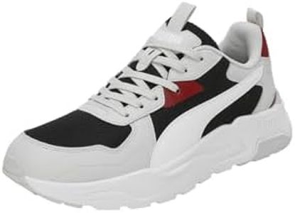 PUMA Trinity Lite, Zapatillas Hombre, Puma Black Puma White Glacial Gray Intense Red, 43 EU