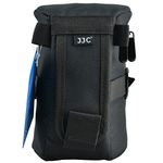 JJC DLP-4 Soft and Flexible Deluxe Lens Pouch for DSLR Camera and Camcorder Lens, Black, 100 x 182mm