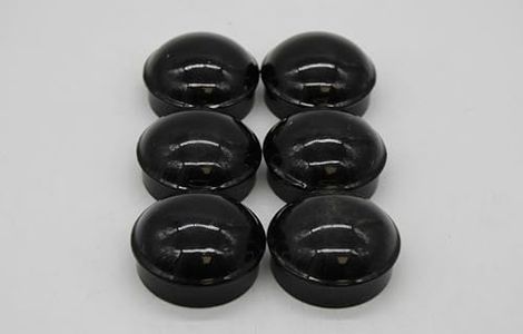 NMI Fence - 1 5/8" Die Cast Aluminum Dome Caps for Chain Link Fences - Black - Set of Six