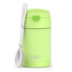 470mL Stainless Steel Non-Licensed FUNtainer® Food Jar w/Folding Spoon, Neon Lime