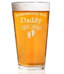 CARVELITA Promoted To Daddy Est 2025 Beer Glass, 16oz Engraved Beer Pint, Gifts For New Dad, New Dad Gifts For Men, First Time Dad Gifts, Dad To Be Gifts, New Dad Gifts, For Father's Day