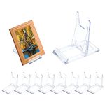 MABAHON 8Pcs Acrylic Plate Stands,Clear Display Stand Adjustable Clear Acrylic Plastic Display Stands Easel Multifunctional Display Holder for Photos, Place Cards, Phones, Books ( 6 x 11.2 x 10.5 cm)