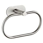 KITSEDIT Towel Ring Self Adhesive No Drill Hand Towel Holder for Bathroom SUS 304 Stainless Steel Brushed Nickel Towel Rack(Silvery)