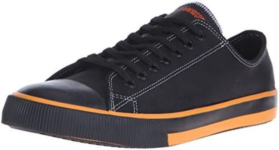 Harley-Davidson Men's Roarke Vulcanized Shoe, Black/Orange, 13 M US