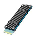 GLOTRENDS M.2 Heatsink for 2280 M.2 SSD, Fit for PC/PS5/PS5 Slim Installation, 22x70x3mm Aluminum Body, Including Thermal Pad