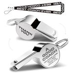 Whistles With Lanyard, Coach Whistle, Football Gifts, Football Soccer Hockey Basketball Volleyball Baseball Coach Gifts for Men Women Teacher Thank You Cheer Coach Gift – Good Coach Can Change A Game