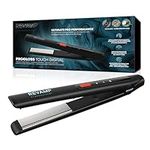 REVAMP Progloss Touch Digital Ceramic Straightener - Salon Straightening and Curling with Ceramic Ionic Plates, Perfect for Long or Short Hair,