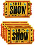 Shit Show Sticker Pack of Five 1.5”, funny stickers for water bottles, water bottle stickers, hard hat stickers, funny stickers for adults, blue collar stickers, adult stickers, laptop sticker for men