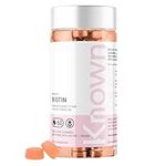 Biotin Gummies 10,000 mcg Watermelon Flavoured by Known Nutrition | for Hair, Skin and Metabolism | Watermelon Flavour | 60 Two-a-Day Vitamin Gummies | 10,000μg of Biotin per Serving (Pack of 1)