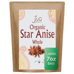 Jiva Organic Star Anise Whole Seeds 7 Ounce Bag - Non-GMO, Pure Spice from India (Badayan)