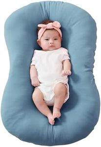 FUNUPUP Rayon Made from Bamboo Baby Lounger Cover Compatible with Snuggle Me Lounger, Infant Lounger Pillow Cover for Newborn, Removable Elastic Newborn Lounger Cover,Cover Only,Blue
