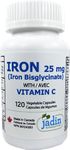 Iron Bisglycinate 25 mg with Vitamin C – 120 Vegetable Capsules