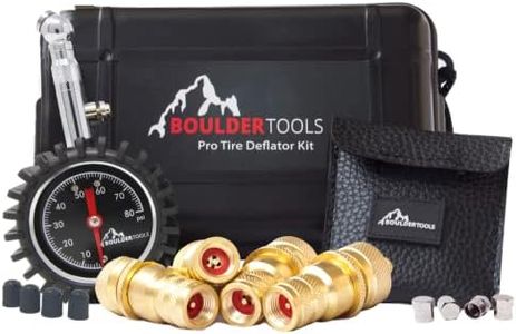 Boulder Tools Dégonfleurs de pneus et jauge de pression des pneus de 6 bar - Réglable, automatique pour voiture, camion, moto