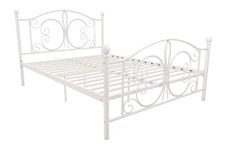 DHP Vintage Design Bombay Bed Frame, Full, White