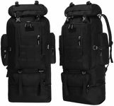Goaste 100L Camping Hiking Backpack, Molle Military Tactical Rucksack, Waterproof Large Travel Daypack, Adjustable Survival Hunting Sports Bag for Men and Women Hiking, Camping, Touring(Black)