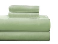 Pointehaven Heavy Weight Solid Flannel Sheet Set, Sage, Twin XL