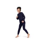 Rocky Thermal Underwear For Boys (Thermal Long Johns Set) Shirt & Pants, Base Layer w/Leggings/Bottoms Ski/Extreme Cold (Navy - Small)