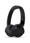 PHILIPS TAH3209BK Lightweight On Ear Wireless Bluetooth Headphones with Passive Noise Isolation - 25 Hours Play Time, Natural Sound, Clear Calls, Dynamic Bass, 2 Hours USB-C Charging - Black