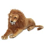 Melissa & Doug Giant Lion - Lifelike Stuffed Animal (55.88 cm H x 193.04 cm W x 38.1 cm L)