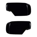 Astra Depot Pair Glossy Black Side Door Mirror Cover Cap Horn Wing Style Compatible with 3 Series E46 1998-2005 325i 325xi 330i 330xi 325i 325xi