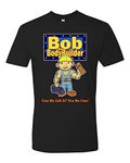 Bob The Bodybuilder T Shirt, Funny Shirt, Gym Shirt, Lifting Shirt, Shirts for a Gym Rat(Black - Medium)