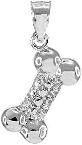 Good Luck Charms Solid 925 Sterling Silver Dog Bone Charm Pendant, Sterling Silver